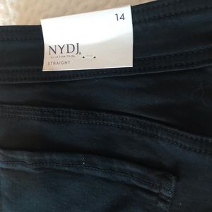 NYDJ Jeans - NYDJ black straight ankle with cuff 14 NWT NYDJ Jeans - NYDJ black straight ankle with cuff 14 NWT